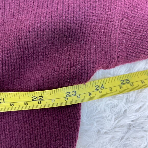 J Crew Collection Italian Cashmere Maroon 3/4 Sleeve Women's Pullover Sweater XS - Picture 5 of 7